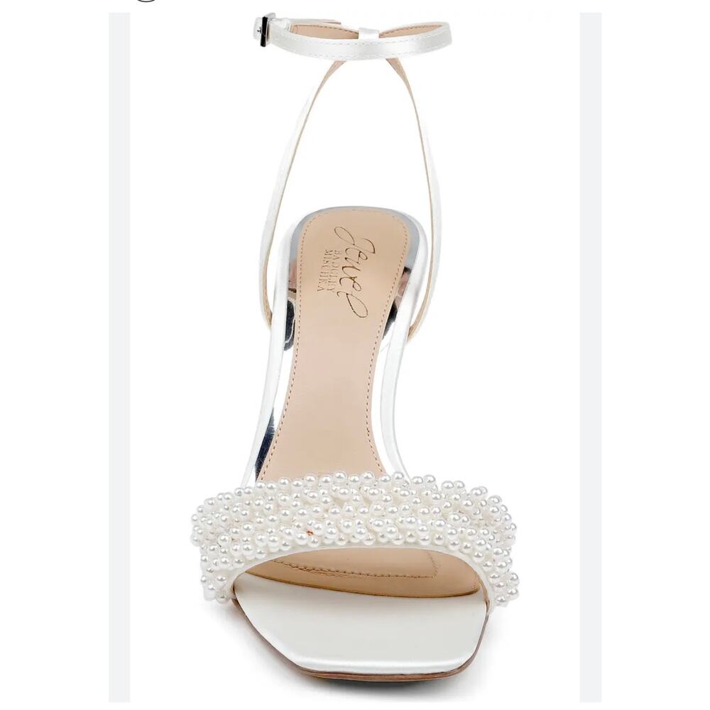Jewel Badgley Mischka Noah Embellished Ankle Strap Sandals 9.5 - Picture 2 of 6